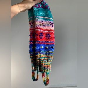 Rainbow Peruvian leg warmers